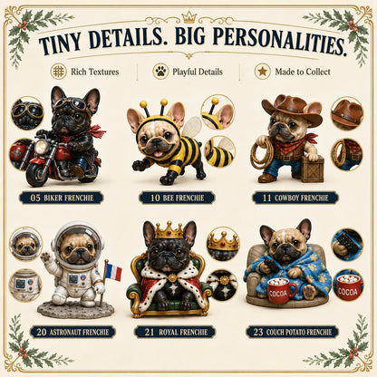 ⏳ Last Day 49% OFF – 🐶 24 Days of Frenchie Mischief Advent Calendar – Collectible French Bulldog Figurines 🎁
