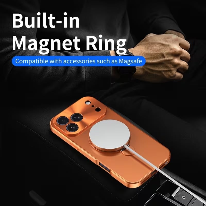Privacy Screen & Magnetic Phone Case for iPhone with Stand Ring Holder