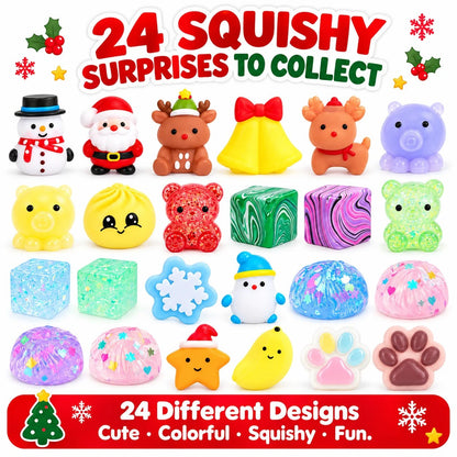 🎄 Christmas Squishy Gachapon Advent Calendar 2026 – 24 Surprise Capsules