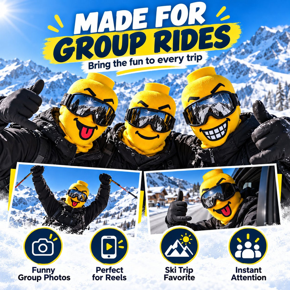 ⛷️ The Funniest Ski Mask On The Slopes This Winter! 🧱❄️