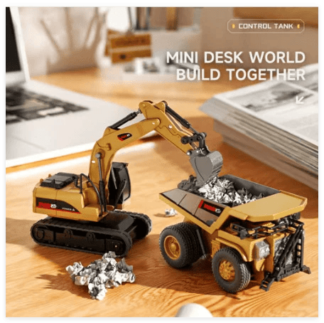 🚜 1:64 Premium Alloy Mini RC Construction Set