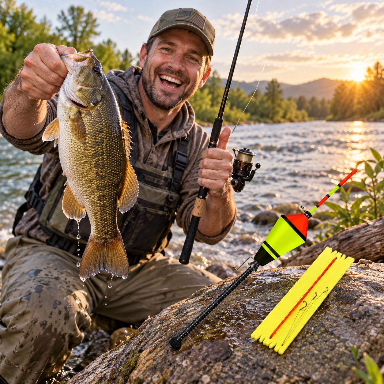 Auto Hookset Trigger Bite-Activated Automatic Fishing Float for Freshwater Angling, Beginner Fishing & Outdoor Bank Fishing