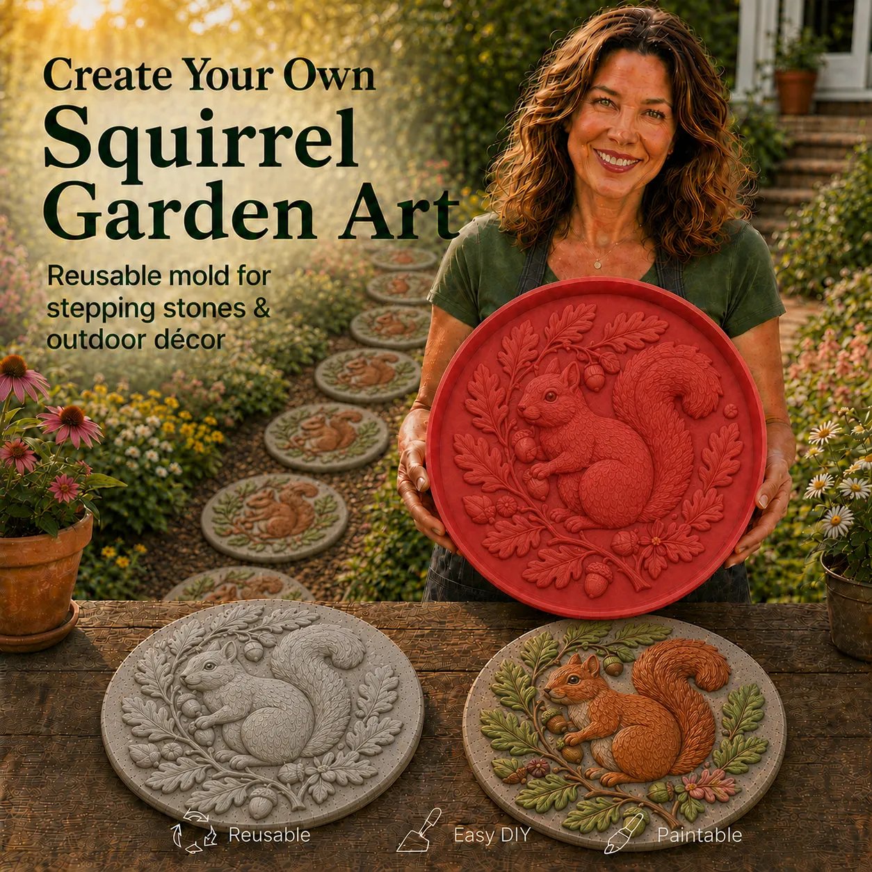 💥 LAST DAY 40% OFF - Reusable Animal-Themed Garden Art Mold – Bring Nature to Life in Your Garden (📦Buy 2 Free Shipping)