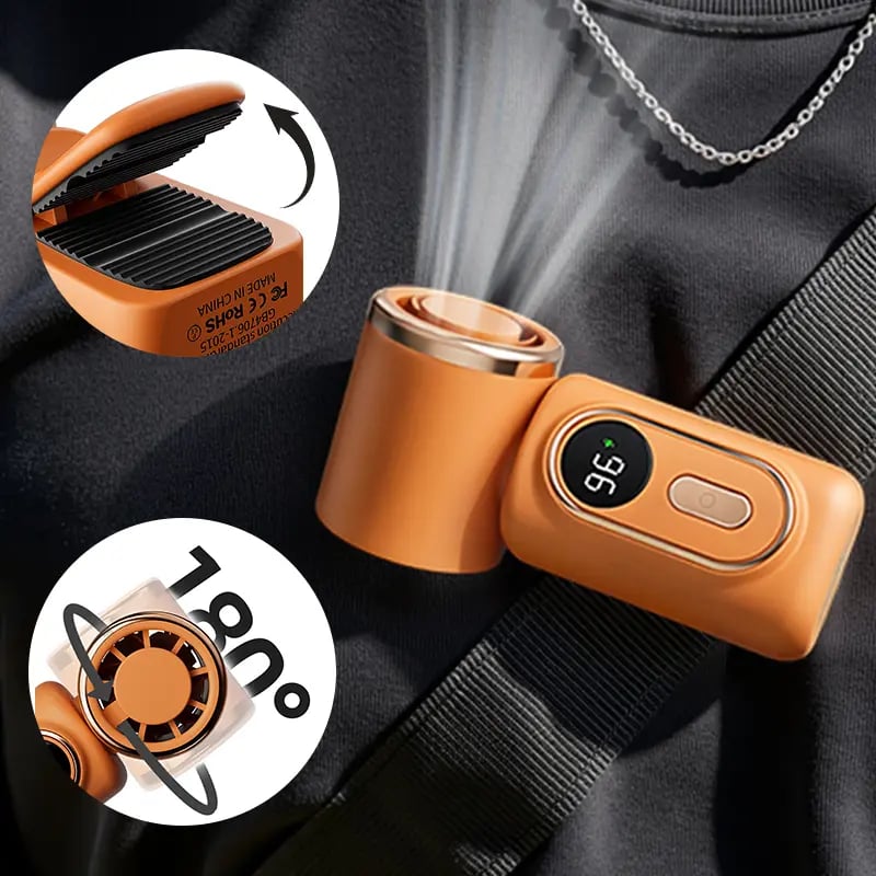 🌬️ Mini Portable Handheld Clip Fan – 3-in-1 Rechargeable 3000mAh Battery 🔋