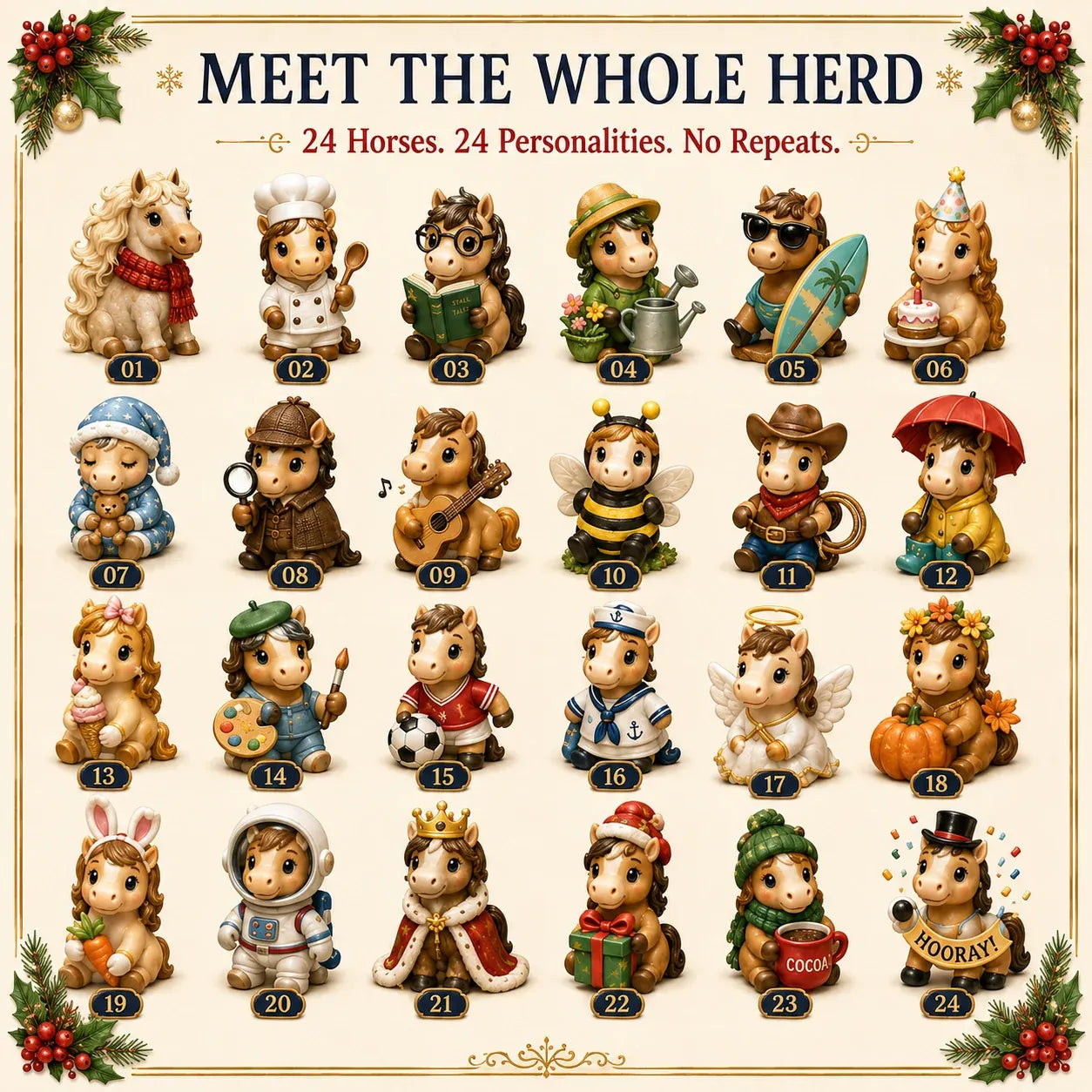 ⏰Limited Stock 50% OFF - 🎄 🐴2026 Horse Advent Calendar – 24 Days of Horse Magic