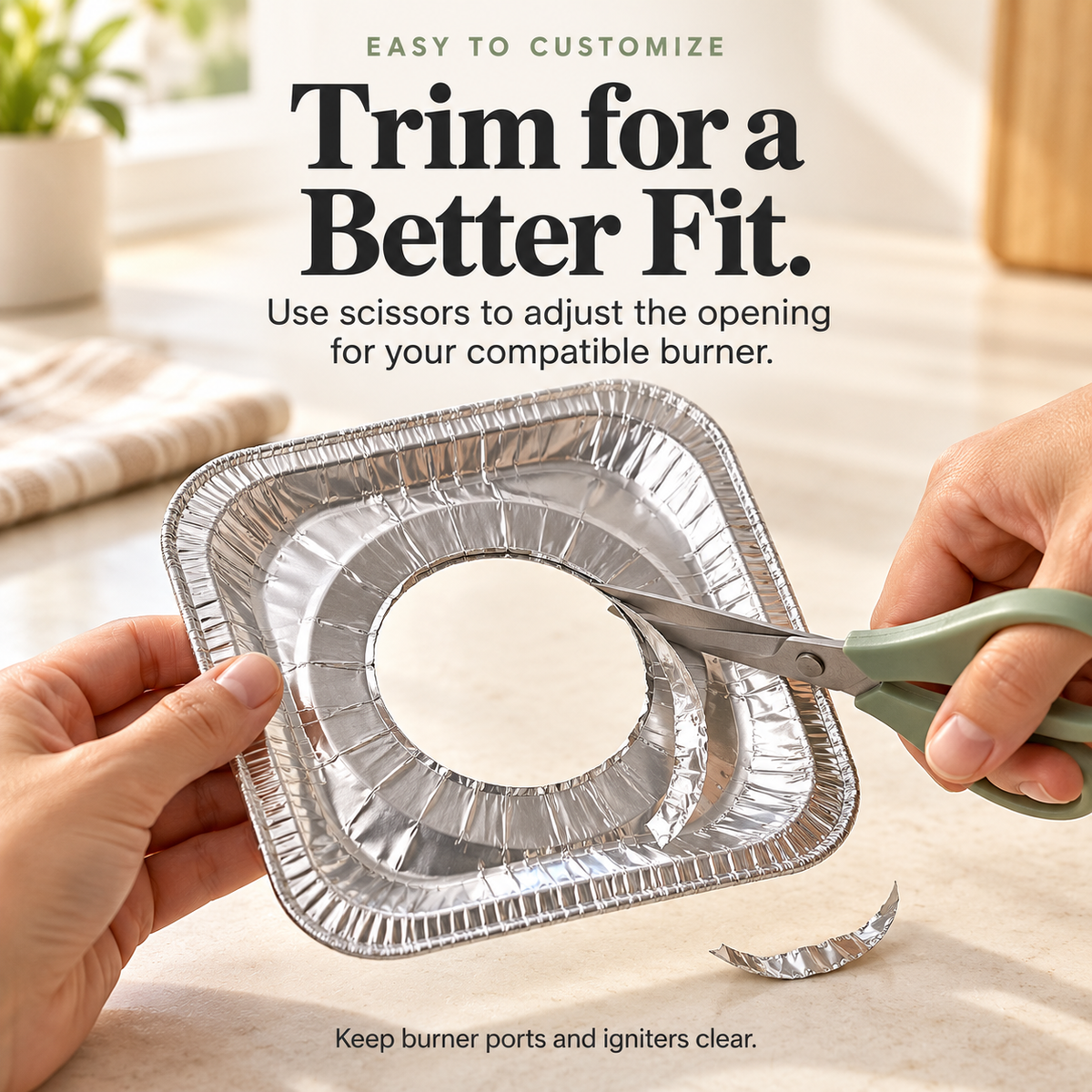 ✨ Trim-to-Fit Gas Stove Liners – Less Mess, Less Scrubbing