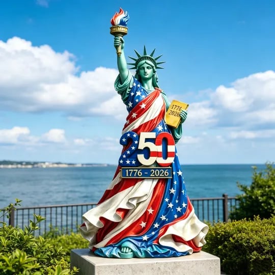 🔥Limited-time promotion🔥Handmade USA 250th Anniversary Statue of Liberty Figurine