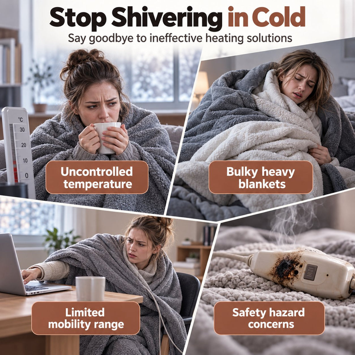 ⛄LIMITED-TIME 50% OFF‼️🔥 USB Heated Shawl Blanket – 3 Heat Settings, Ultra-Soft Wearable Warmth for Home & Office
