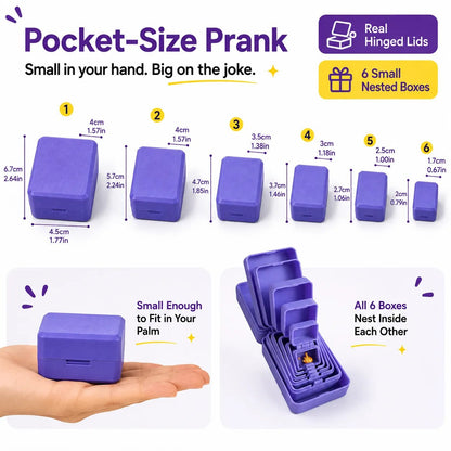 💯🎁 6-Layer Nesting Prank Gift Box | Pick Your Surprise: Middle Finger, Spider or Number 67
