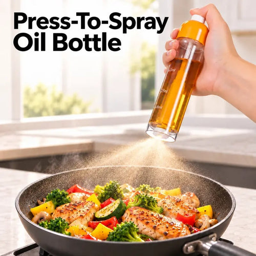 Refillable Fine Mist Cooking Oil Sprayer – Air Fryer & BBQ Essential Oil Mister Bottle for Healthy Portion Control