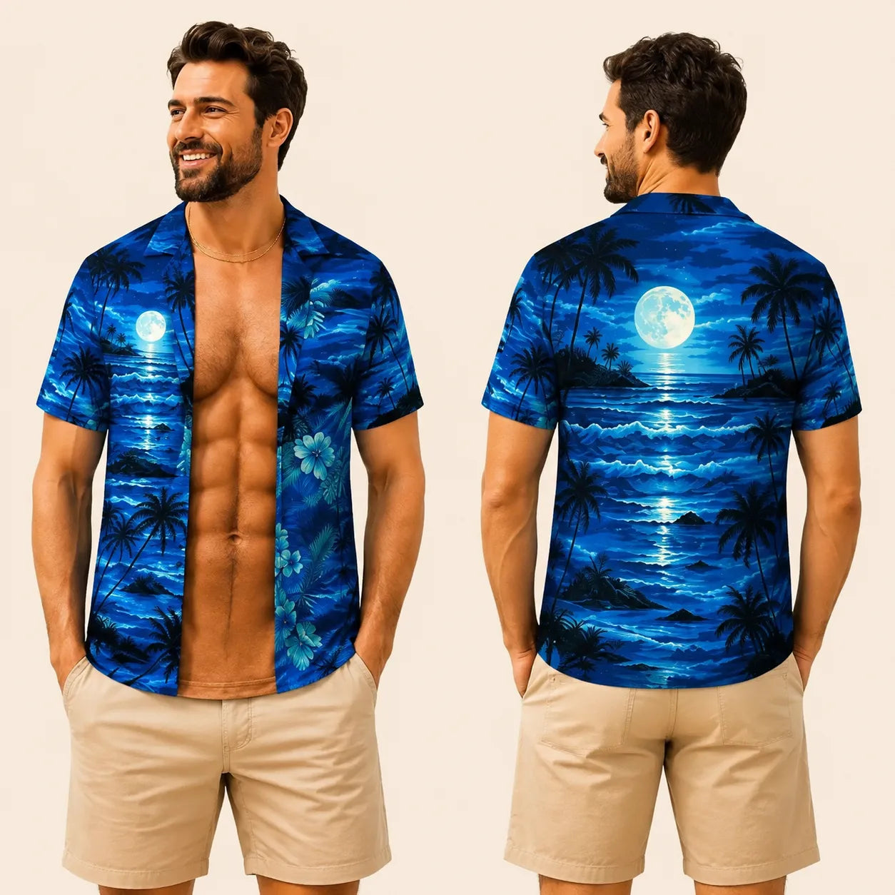 Funny Muscle T Shirt for Men, Hawaiian Shirt Illusion Tee, Personalized 3D Fake Open Shirt💪🔥