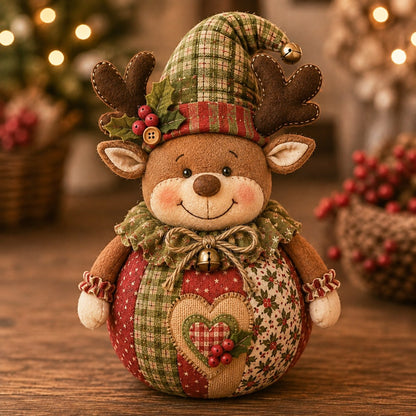🎄 DIY Patchwork Fabric Doll Kit – Create Your Own Handmade Christmas Character