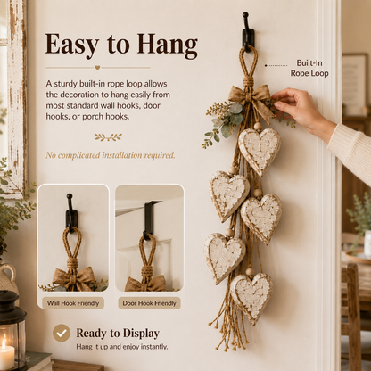 🍂🤎Hanging Heart Wall Decor