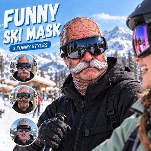 🤣Funny Realistic Face Ski Mask – Hilarious Winter Party Gear for Outdoor Groups