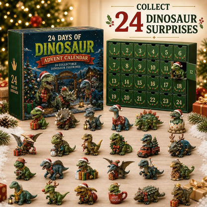 24 Days of Dinosaur Christmas Advent Calendar – 24 Collectible Dino Figurines & Holiday Surprises