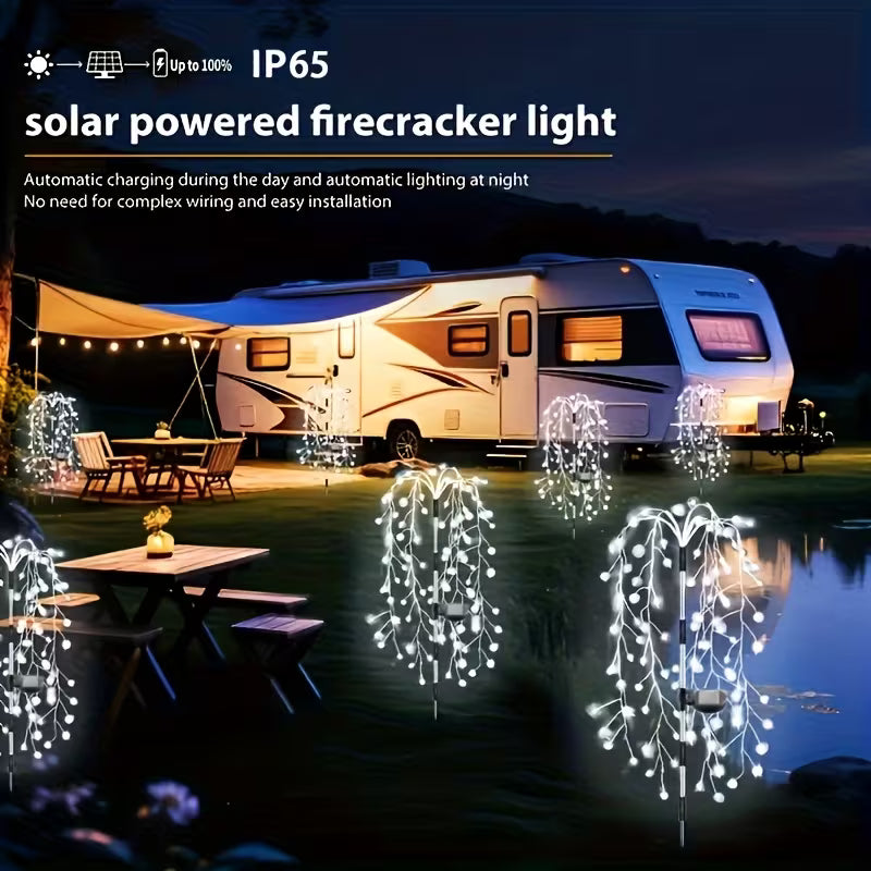 ✨ Solar Garden Lights Outdoor Decor – 120 LEDs, IP55 Waterproof, Easy Install 🌙