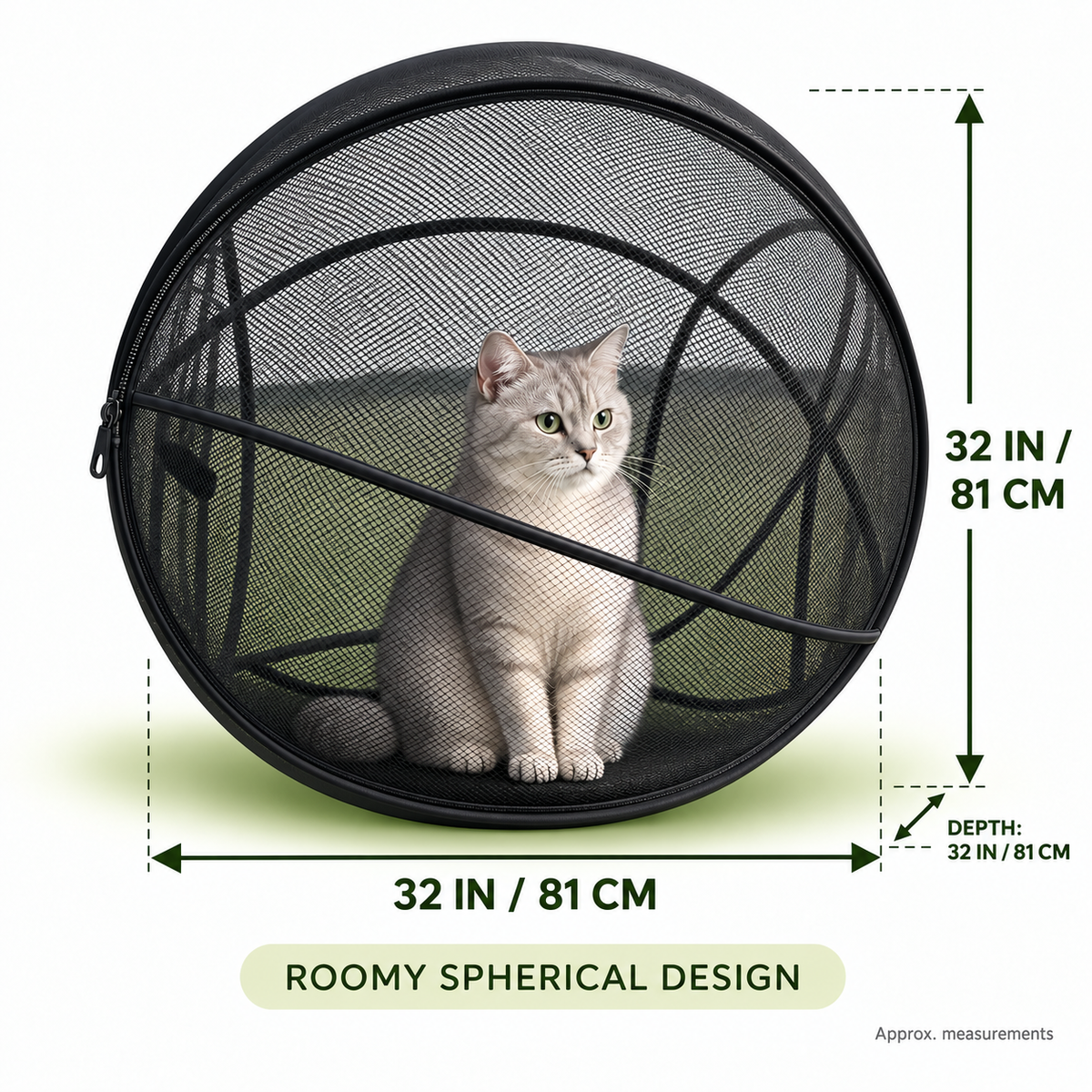🐱🌿 FreshAir Cat Haven™ – Pop-Up Mesh Playpen
