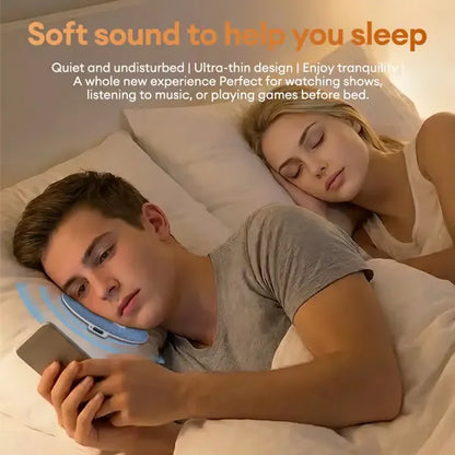 🔥🔥  S1 Ultra-Thin Bluetooth Pillow Speaker with Bluetooth 6.0 - Bone Conduction Technology