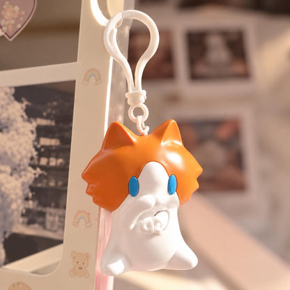 Scuba cat hand-waving keychain