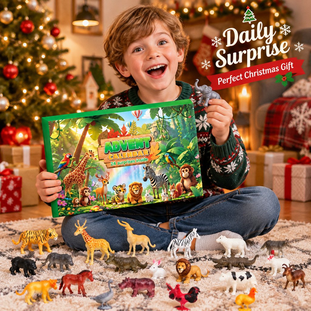 🎄24pcs Mini Animal Blind Box Advent Calendar ✨Christmas 24 Days Countdown Surprise Toy for Kids
