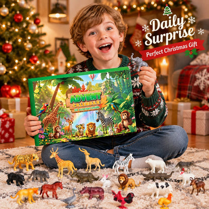 🎄24pcs Mini Animal Blind Box Advent Calendar ✨Christmas 24 Days Countdown Surprise Toy for Kids