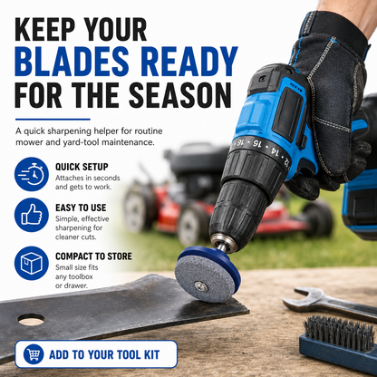 🔥 50% OFF Drill-Powered Lawn Mower Blade Sharpener ⚡ Quick Edge Touch-Ups