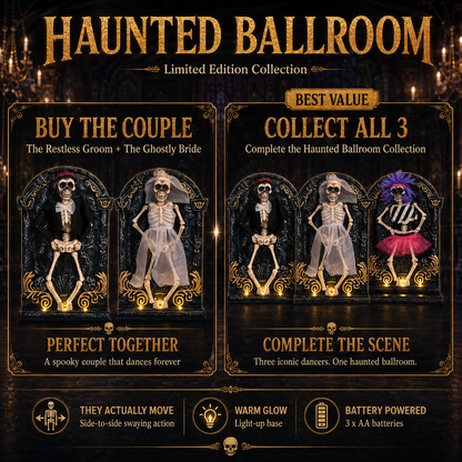 💀 They Actually Move! Animated Light-Up Dancing Skeleton Collection