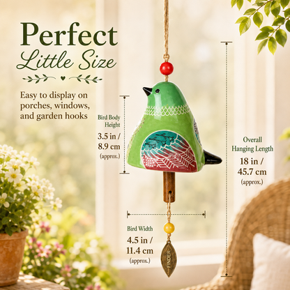 Hand-Painted Resin Bird Wind Chime
