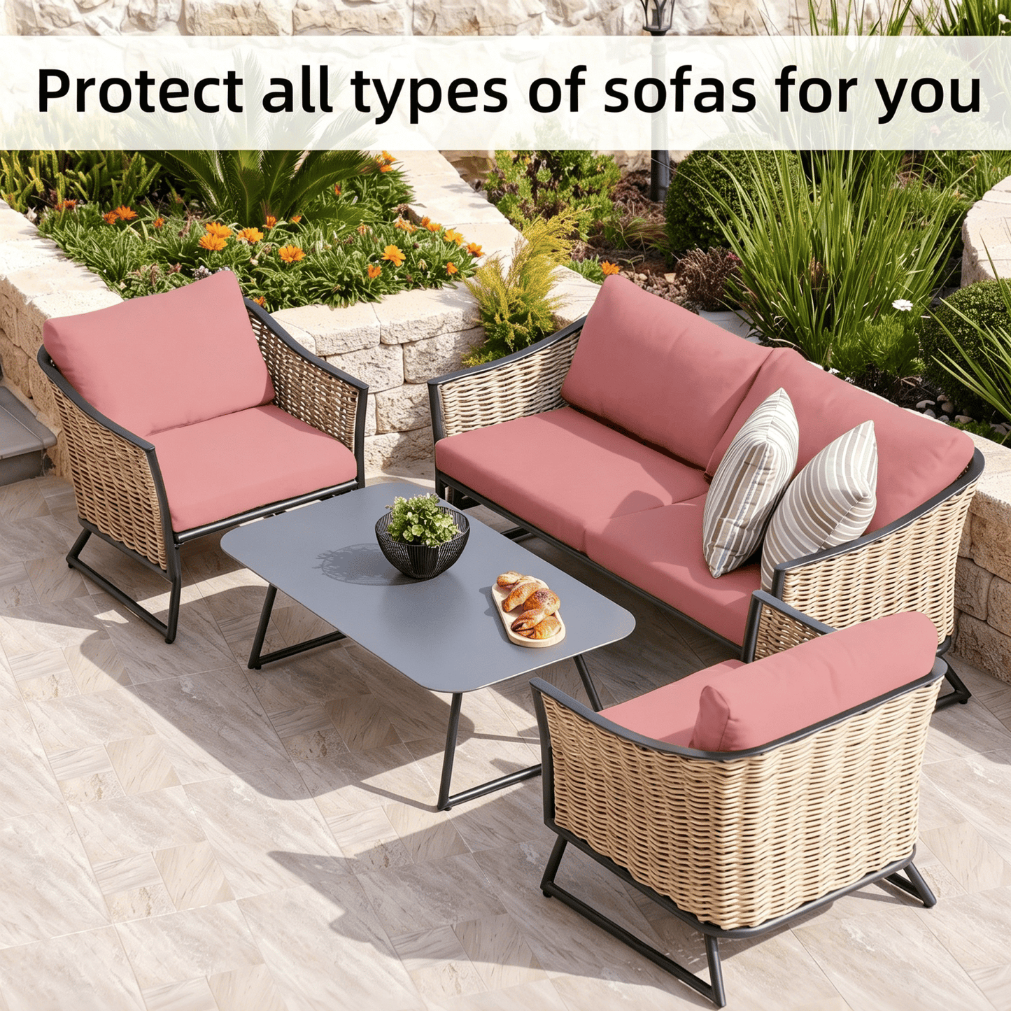 🪑 Stretch Sofa Cushion Covers Set (4 / 8 / 12 PCS)