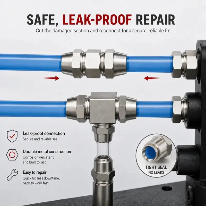 🎉Heavy-Duty Truck/RV Air Line Fitting Kit (8-Piece Set)