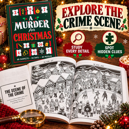 🎄🔍 Christmas Murder Mystery Book — 24 Days to Solve the Crime!