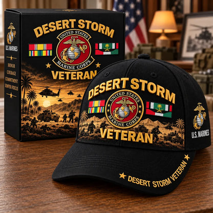 🎖️🇺🇸 Desert Storm 35th Anniversary Veteran Cap – Honoring Service, Brotherhood & Pride | 1991–2026