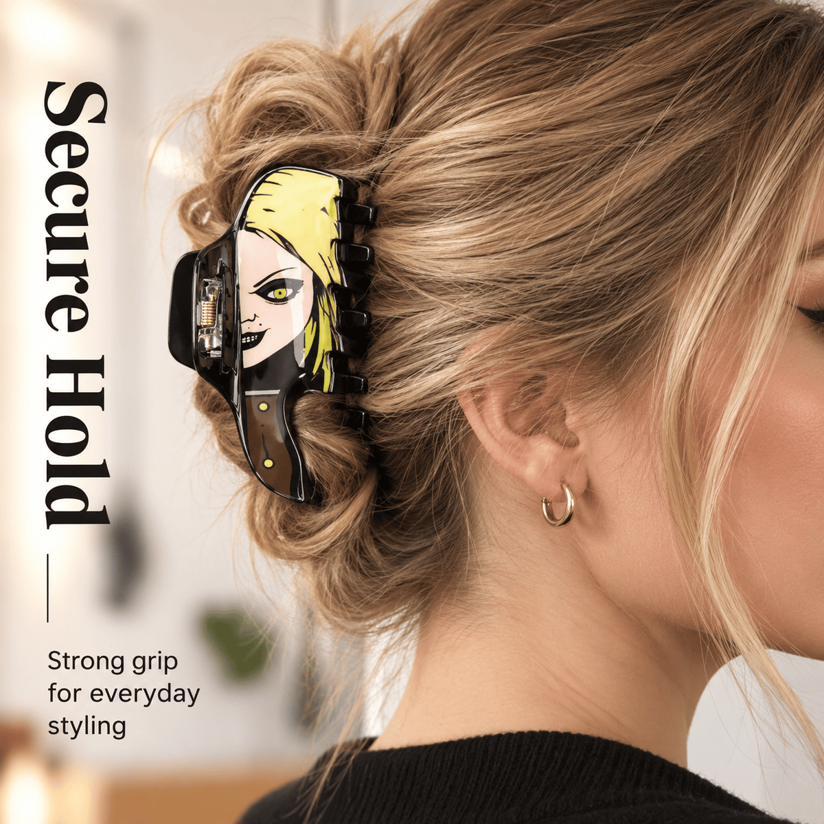 🎁Last Day Promotion 49% OFF🔥 Fun Horror Character Double-Sided Plastic Claw Hair Clips
