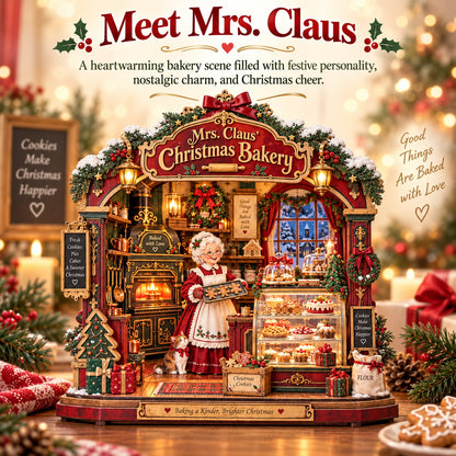 🎄 Mrs. Claus Christmas Bakery DIY Shadow Box Kit