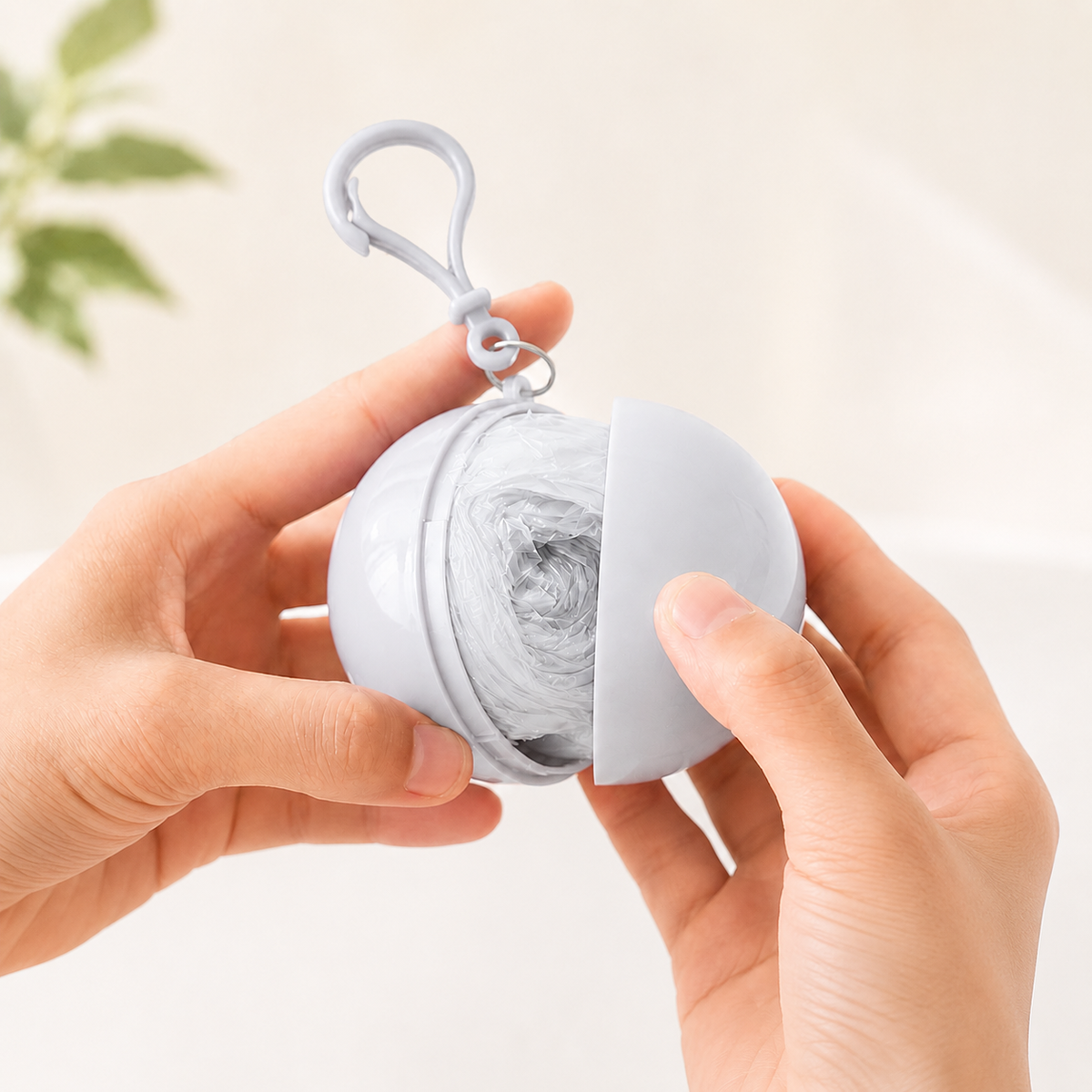 🌧️Portable Ball Keyring Emergency Raincoat