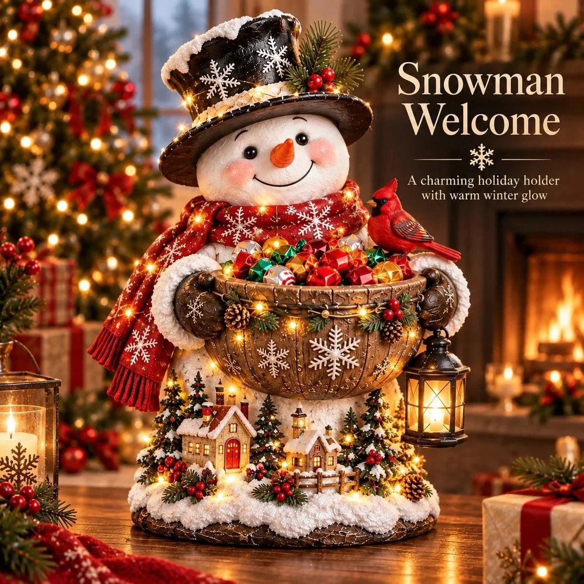 ✨ Lighted Christmas Candy Bowl Collection – 5 Festive Holiday Designs