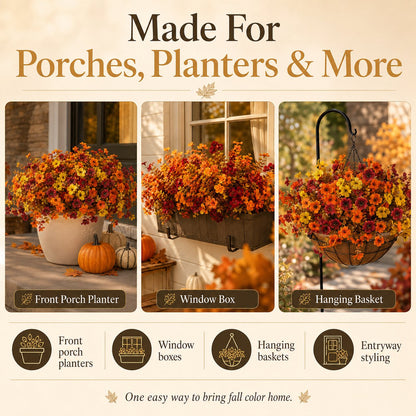 🍂 FALL SALE 49% OFF🌼 Faux Flower Bundles for Porch Decor