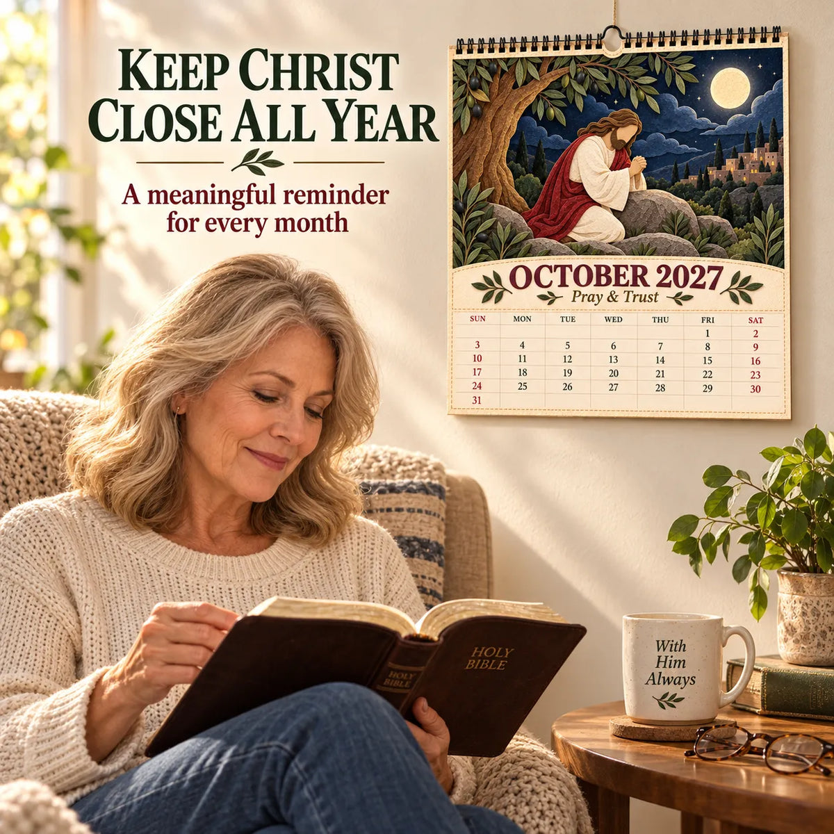 ✝️ 2027 Walking With Jesus Wall Calendar
