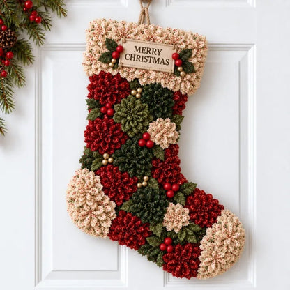 🎄 Handmade Layered Fabric Christmas Flower Door Hanging DIY Craft Kit 🎀(📦Buy 3 Free Shipping)