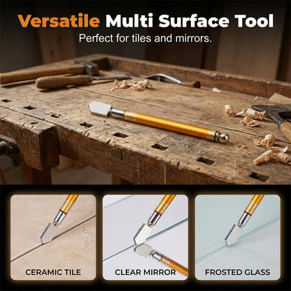 🔥Professional Diamond Glass Cutter with Alloy Handle Roller Wheel