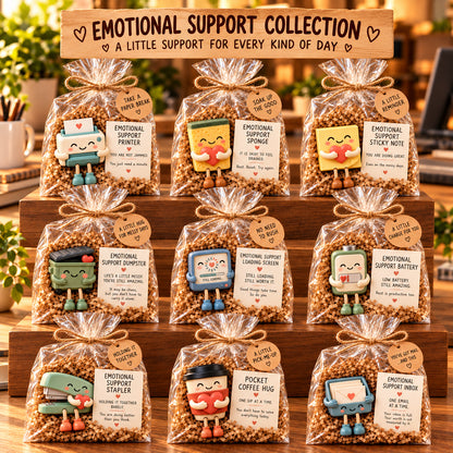 🔥LAST DAY 49% OFF - Emotional Support Desk Companions™ – Funny Coworker Gift with Encouraging Message Card