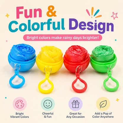 🌧️Portable Ball Keyring Emergency Raincoat