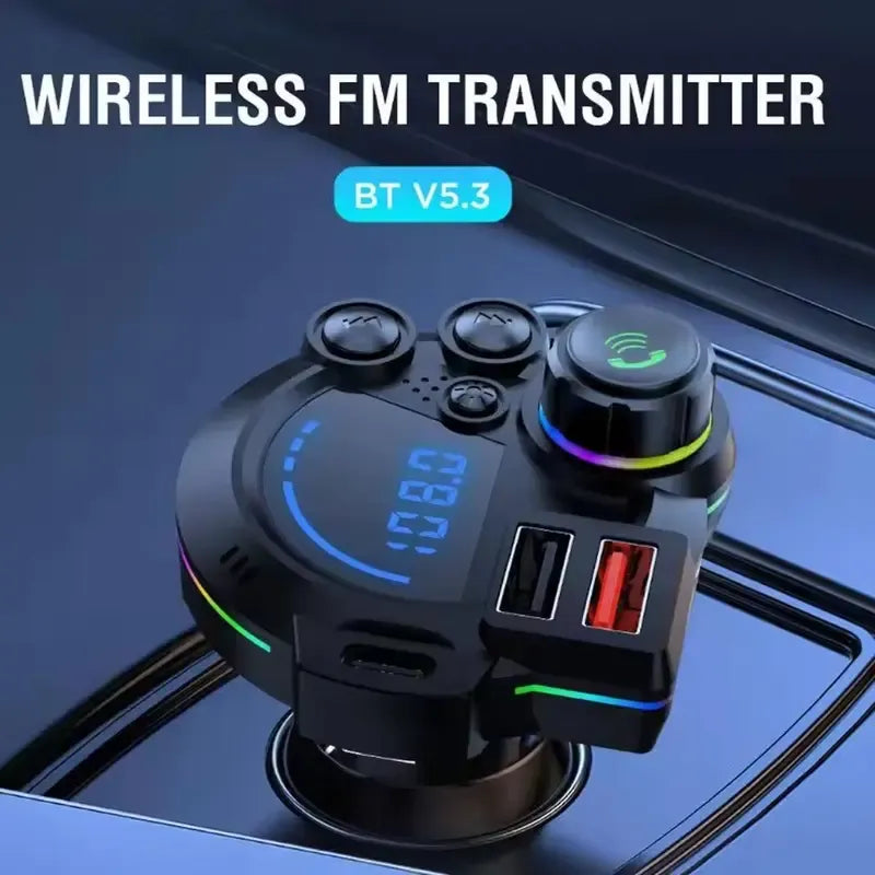 Bluetooth 5.3 FM Transmitter Car Charger