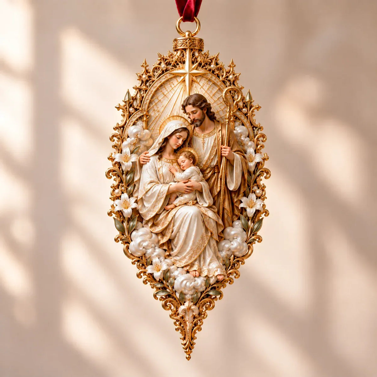 ✝️ Sacred Christmas Ornament Collection | 9 Faith-Inspired Designs with Sculptural Detail for Trees & Meaningful Gifts 🎄