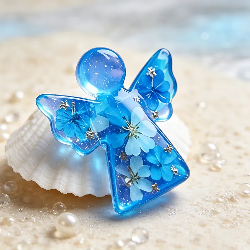 Forget Me Not Dried Flower Angel Keepsake - Timeless Gift for Remembrance, Comfort & Hope