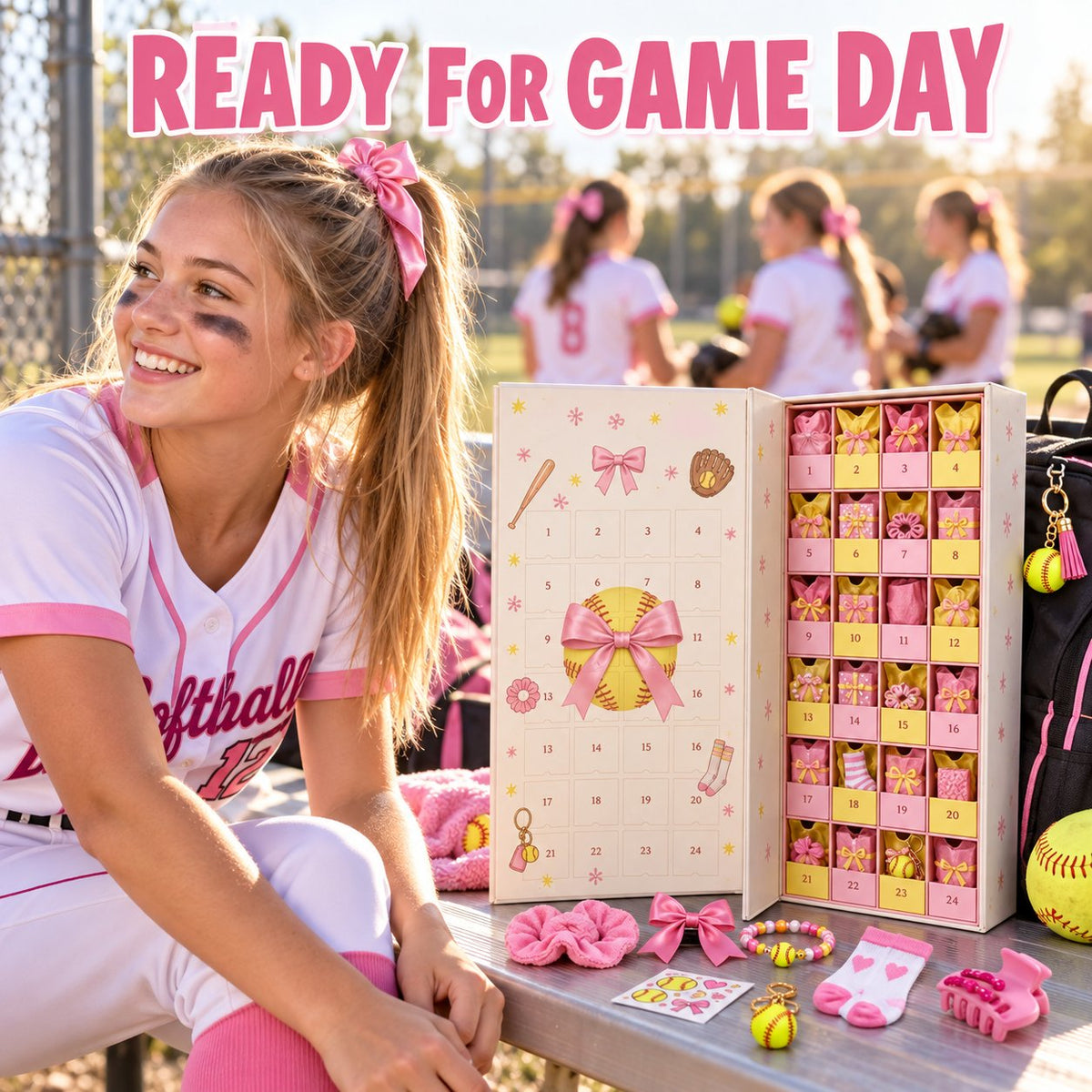 🥎 24 Days of Softball Surprises – Advent Calendar Made for Softball Girls