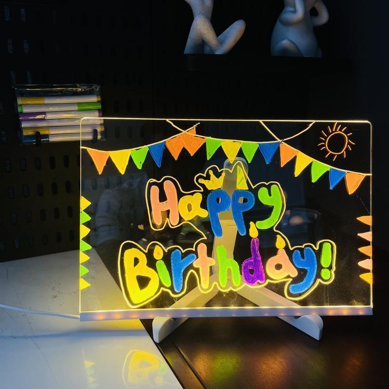 🌲Christmas Gifts - 46% OFF🎁LED Erasable DIY Acrylic Transparent Message Board
