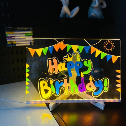 🌲Christmas Gifts - 46% OFF🎁LED Erasable DIY Acrylic Transparent Message Board