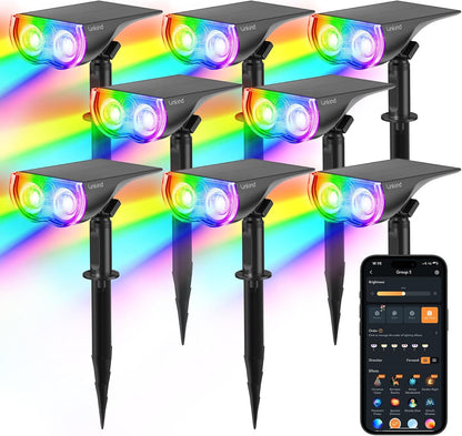 Linkind SL5C Smart Solar Spotlight - RGB & Tunable White Landscape Light