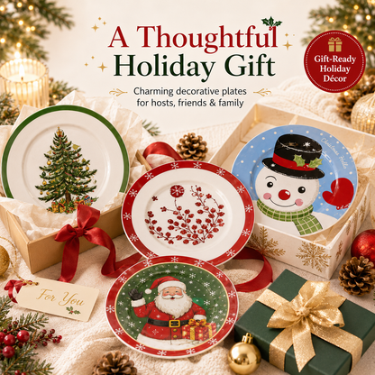 🎄Merry & Bright Christmas Plate Collection🎁🍽️ – Festive Holiday Serving Plates